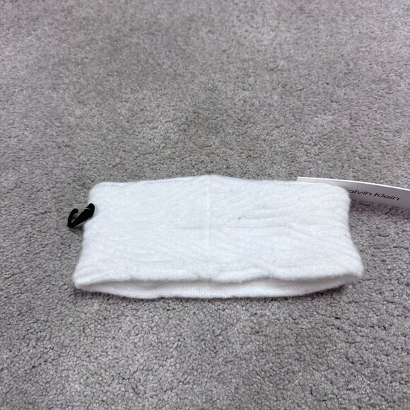 Calvin Klein Headband White Fleece One Size NWT - Picture 7 of 9